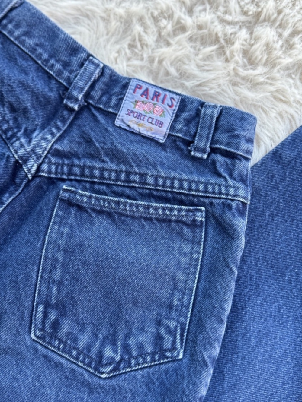 Vintage Paris Sports Club 90’s Jeans Size 9 High Waisted Blue Denim Slim Pant